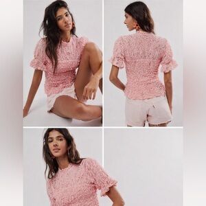 Free People Amour Blouse – Pink | Size Medium